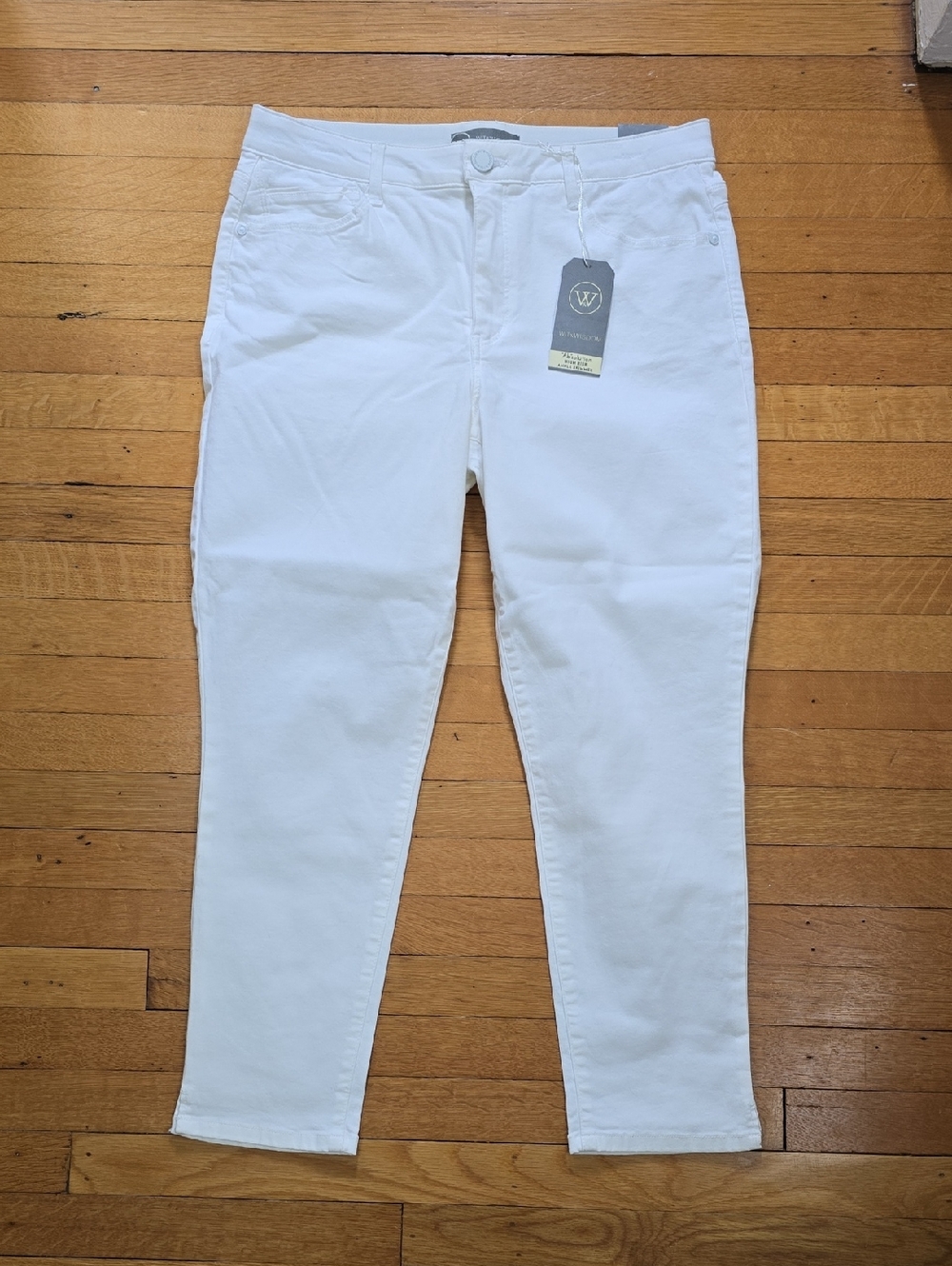 NWT, Wit & Wisdom, Ab'solution High Rise Ankle Skimmer Pants, White, Women's 12P